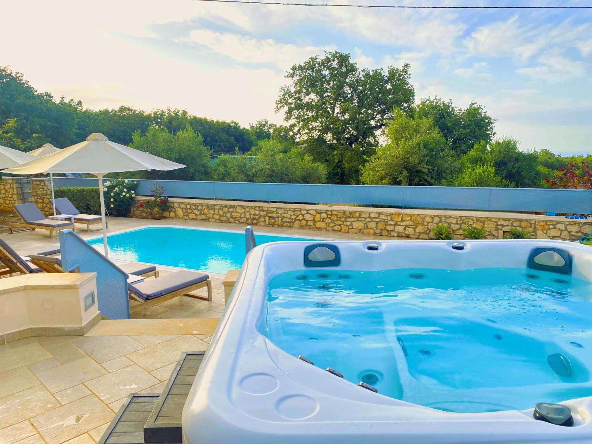 Deluxe Villa Ianthos - Outdoor Hot Tub & Kids Pool Gallos Bagian luar foto